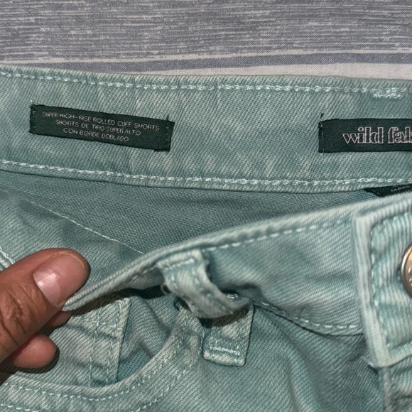 Super high rise rolled cuff shorts. - Picture 3 of 4